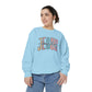 COMFORT COLORS - Jesus Floral Graphic Sweatshirt — Retro Pastel Faith Pullover