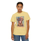 COMFORT COLORS - All American Girl T-Shirt — Patriotic Cow Pup Graphic Tee