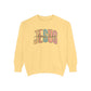 COMFORT COLORS - Jesus Floral Graphic Sweatshirt — Retro Pastel Faith Pullover