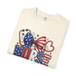 COMFORT COLORS - American Flag Nurse T-Shirt – Patriotic Stethoscope & Bow Healthcare Tee