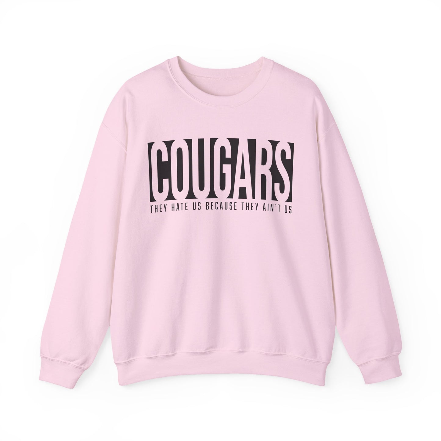 GILDAN -Cougars Crewneck Sweatshirt – “They Hate Us Because They Ain’t Us” Retro Sports Style