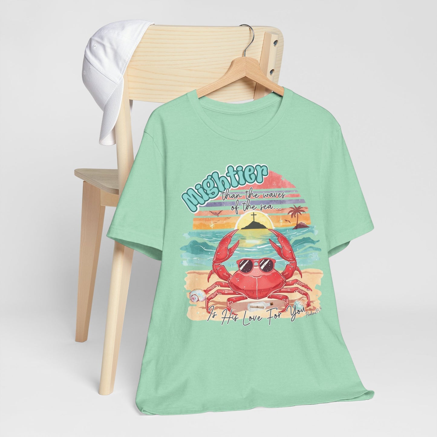 BELLA CANVAS -Crabby Beach Vibes T-Shirt — "Nighter" Sunglasses Crab Sunset Tee