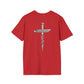 T-Shirt — 'Get Down' Cross & Nail Graphic