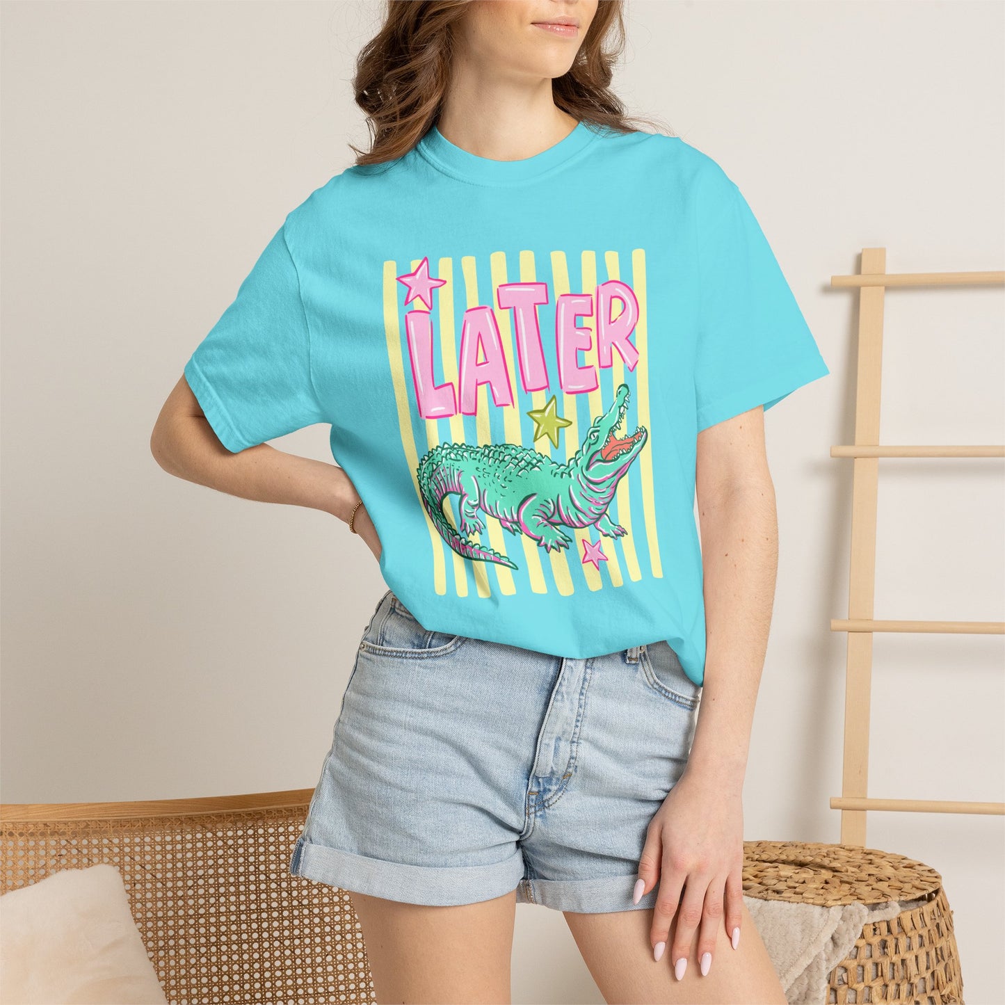 Later Alligator Graphic T-Shirt — "Later" Front / "After While" Back