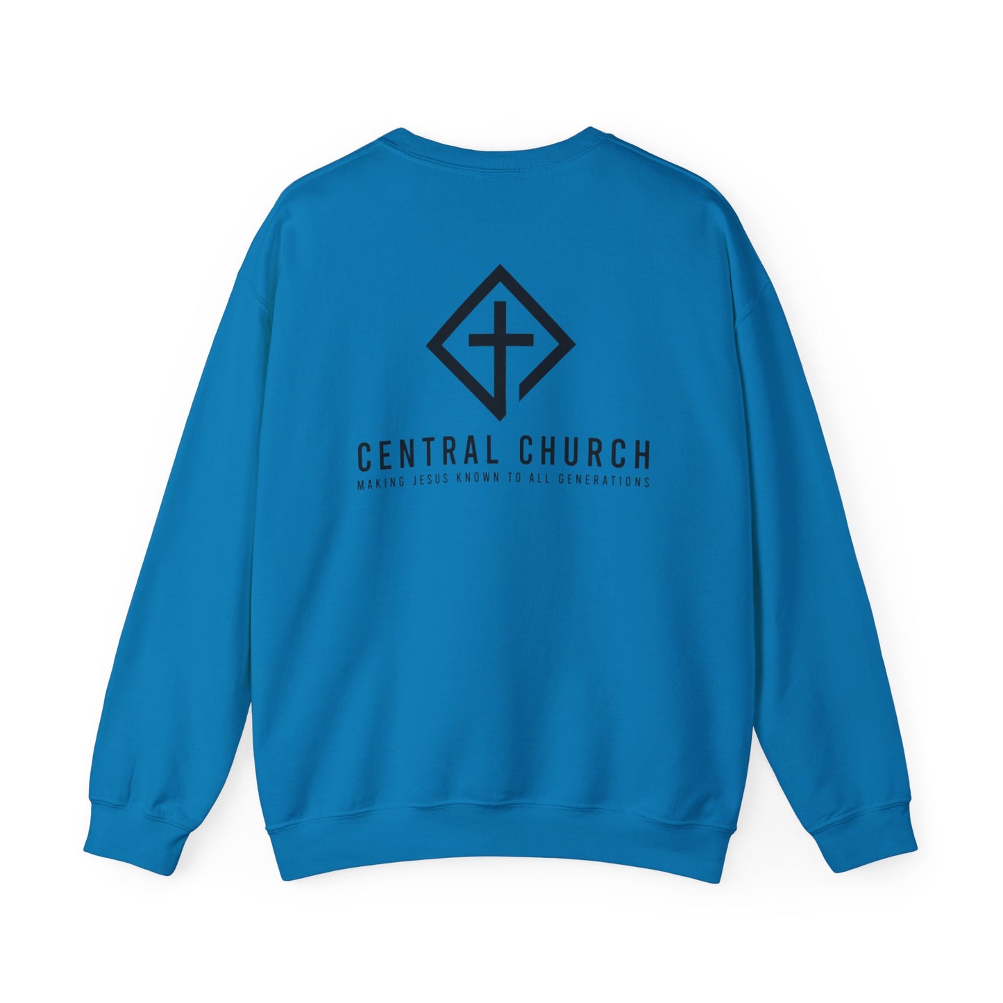 CENTRAL BAPTIST BLACK FONT ADULT SWEATSHIRT