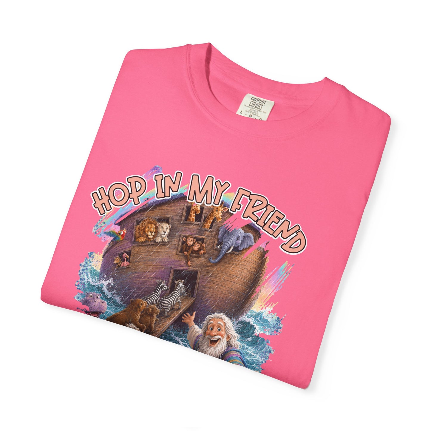 COMFORT COLORS - Noah’s Ark Graphic T-Shirt — "Hope in My Friend, In God’s Will" Faith Tee