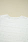 White Lace Crochet Round Neck Puff Sleeve Shift Mini Dress