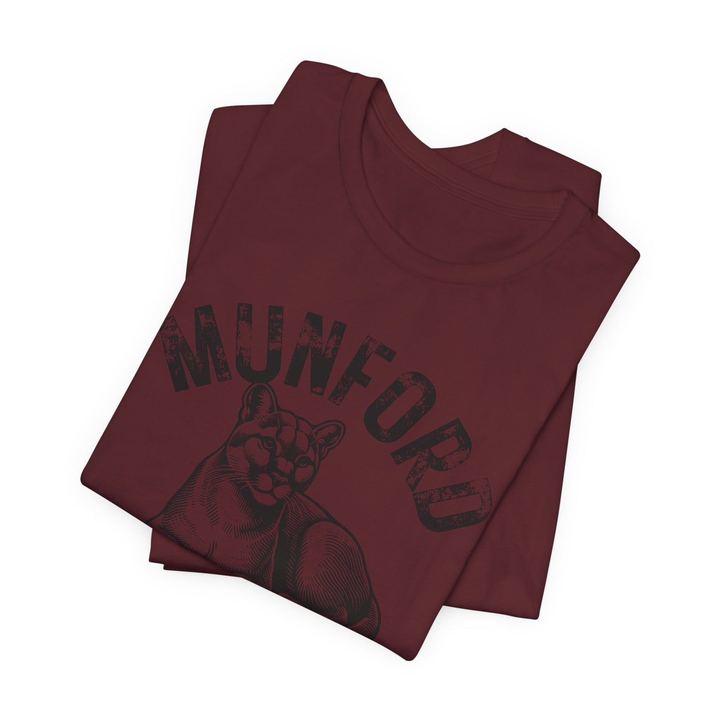 BELLA CANVAS - Munford Cougars T-Shirt — Vintage Cougar Mascot School Spirit Tee
