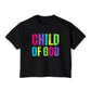 COMFORT COLORS - Child of God Boxy Tee — Women's Rainbow Faith T‑Shirt