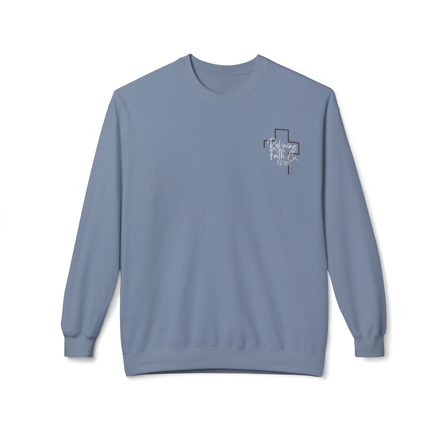 Christian Sweatshirt — Jesus Carrying Cross Crewneck (Faith Over Fear)