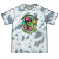 Overstimulated Softball Mom Tie-Dye Tee — Neon Crystal Green