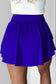 Light Green Drawstring Elastic Waistband Lined Tennis Skorts
