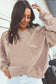 Strawberry Pink Ribbed Corduroy Oversized Sweatshirt