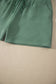 Mineral Blue Plus Size Textured Short Sleeve Top Drawstring Shorts Set