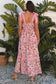 Green Floral Lace Tied Strap Empire Waist Maxi Dress