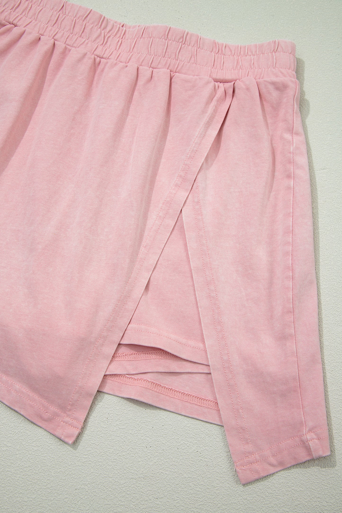 Beau Blue Mineral Wash V Neck Tee Matching Skort Set