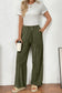 Vineyard Green Mineral Wash Tiered Wide Leg Patchwork Drawstring Pants