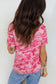Green Camouflage Print Crew Neck T Shirt