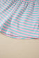 Yellow Stripe Color Block Detail Long Sleeve Pullover Elastic Waist Pull On Shorts 2pcs Set