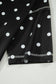 Sky Blue Exposed Seam Detail Polka Dot Loose Tee Drawstring Shorts Set