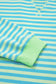 Yellow Stripe Color Block Detail Long Sleeve Pullover Elastic Waist Pull On Shorts 2pcs Set