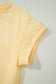 Yellow Eyelet Lace Patchwork Sleeve Short 2pcs Outfit