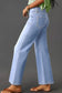 Dusk Blue Loose Straight Leg Cropped High Waist Jeans