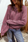 Jungle Green Lace Patchwork Detail Notched Neck Mineral Wash Baggy Sweatshirt