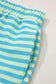 Yellow Stripe Color Block Detail Long Sleeve Pullover Elastic Waist Pull On Shorts 2pcs Set