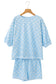 Green Polka Dot Oversized Top Drawstring Short Set