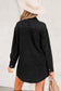 Beau Blue Chest Pocket Raw Hem Denim Loose Shirt Dress