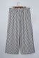 Black Stripe Plus Size Loose Straight Casual Pants