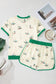 Beige Mallard Printed Colorblock Trim Short Set