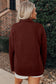 Medium Grey Ribbed Knit Buttons Front Flap Pocket Casual Shacket