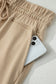 Light Pink Solid Color Loose Tee Drawstring Wide Leg Pants 2pcs Outfit