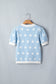 Rose Red Polka Dot Puff Short Sleeve Sweater Top