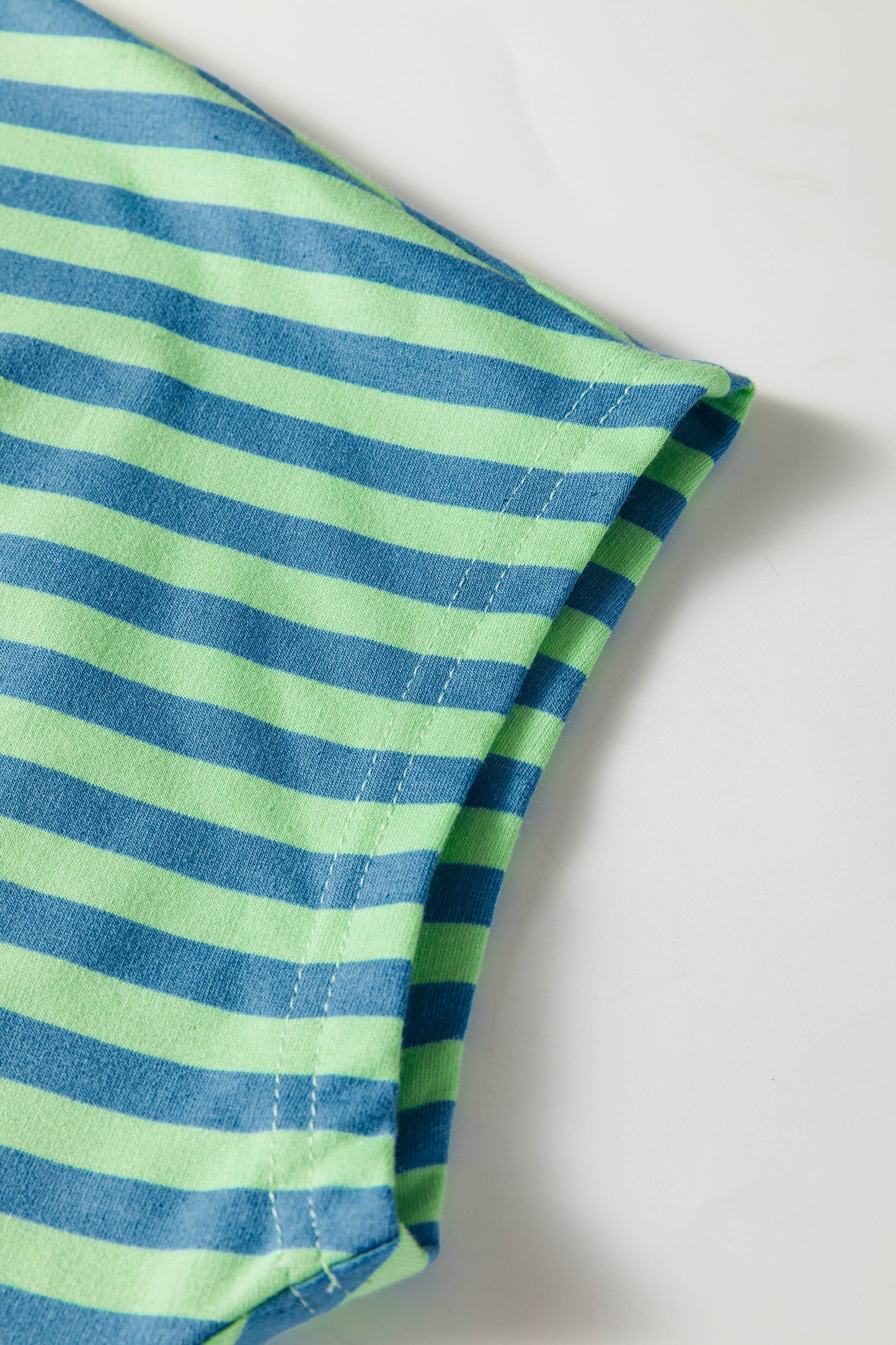 Red Stripe Colorblock Trim V Neck Tee Drawstring Elastic Waist Short Set