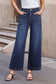 Sail Blue Mimimalist Patch Pocket Womens Shift Jeans