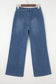 Ashleigh Blue Multi Buttons High Waist Wide Leg Jeans With Pockets