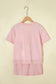 Beau Blue Mineral Wash V Neck Tee Matching Skort Set
