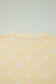 Sky Blue Exposed Seam Detail Polka Dot Loose Tee Drawstring Shorts Set