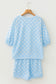 Green Polka Dot Oversized Top Drawstring Short Set