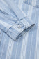 Sky Blue Stripe Boyfriend Chest Pocket Classic Denim Shacket