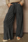 Vineyard Green Mineral Wash Tiered Wide Leg Patchwork Drawstring Pants